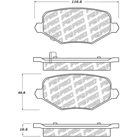 Centric Parts Centric 500.17190 Centric PQ PRO Disc Brake Pad Sets 500.17190